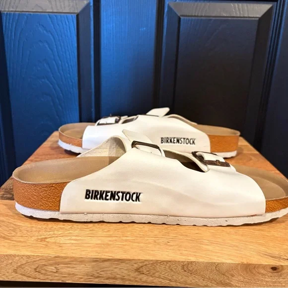 Birkenstock Arizona White Leather Birkoflor 41 - Picture 15 of 16